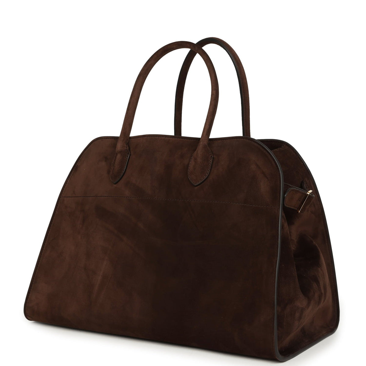 The Row Soft Margaux 15 Bag - Mocha Suede