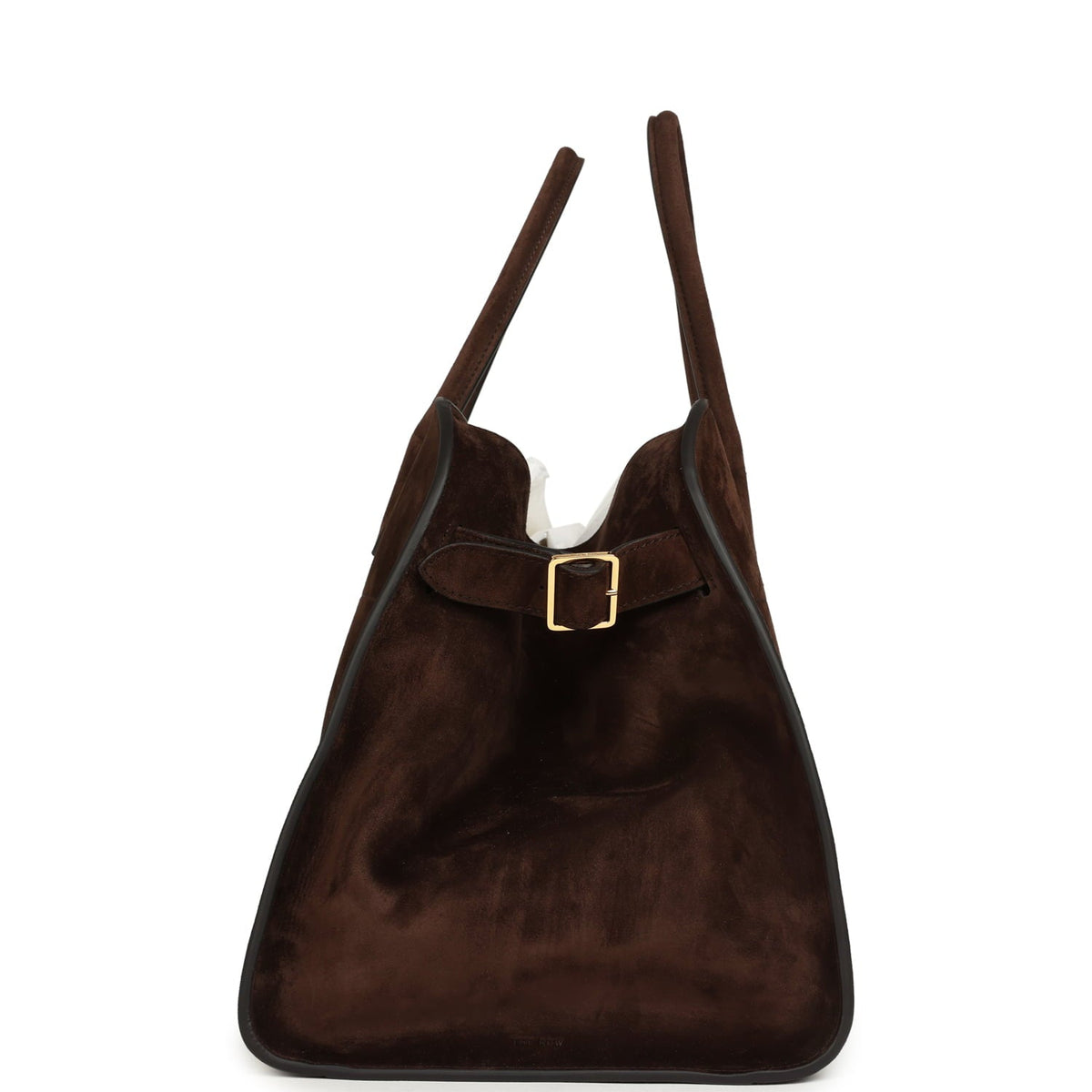 The Row Soft Margaux 15 Bag - Mocha Suede