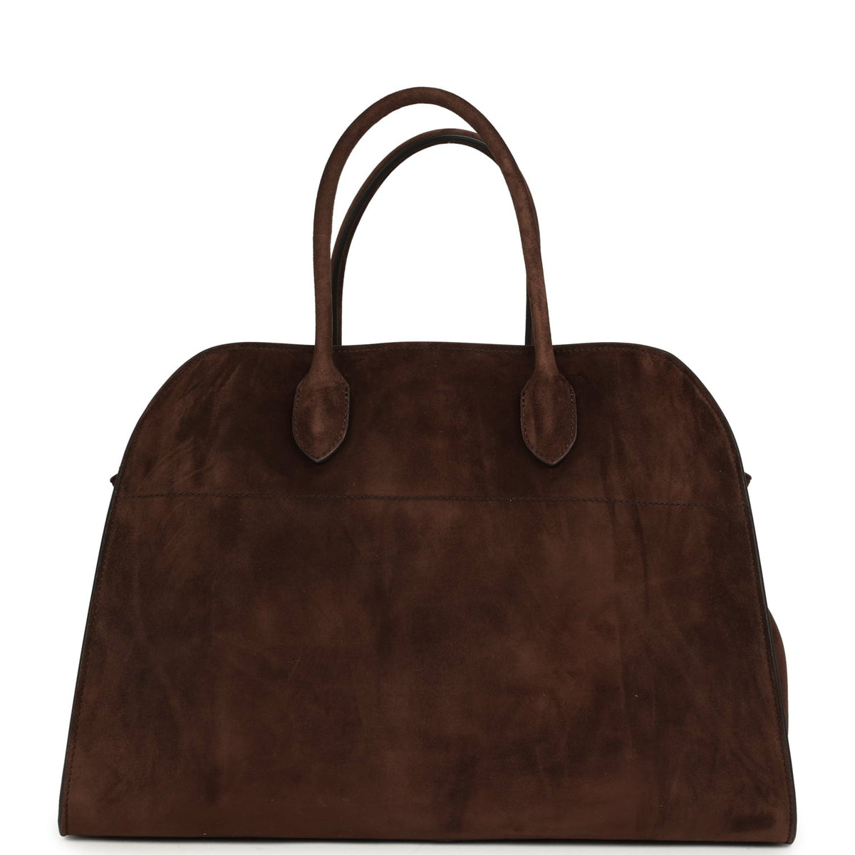 The Row Soft Margaux 15 Bag - Mocha Suede