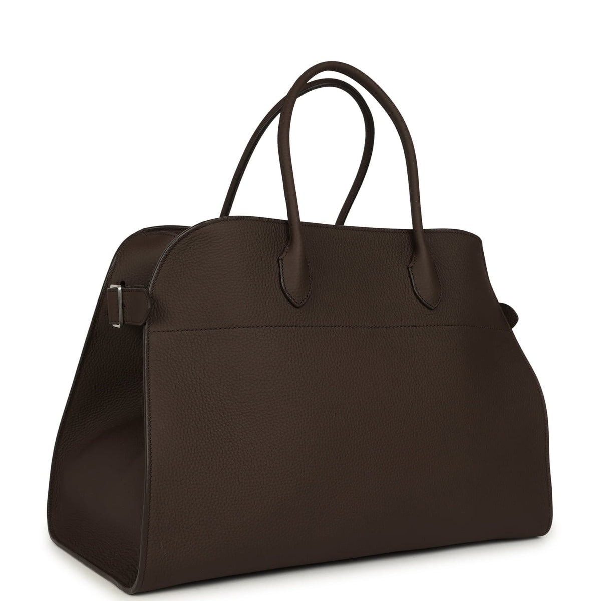 The Row Soft Margaux 17 Bag - Deep Brown Calfskin