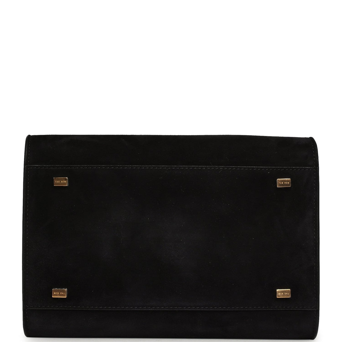 The Row Soft Margaux 10 Bag - Black Suede