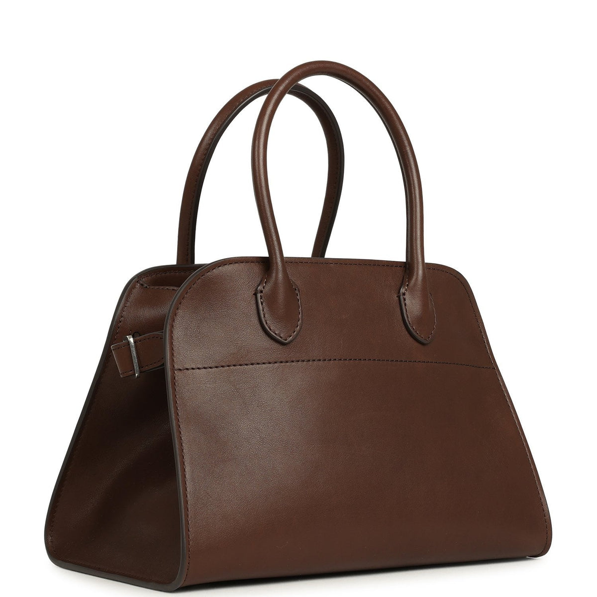 The Row Soft Margaux 10 Bag - Deep Brown Saddle