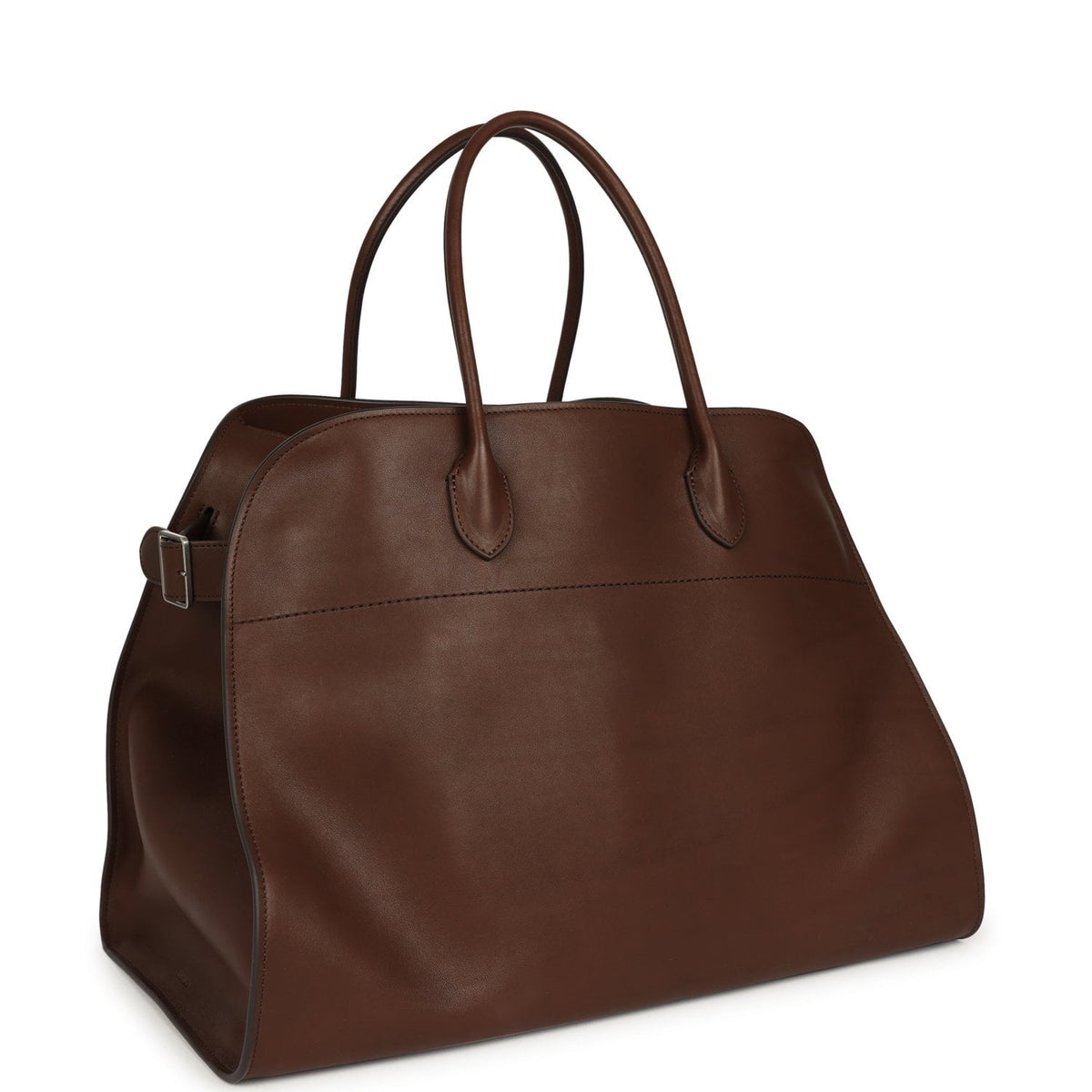 The Row Soft Margaux 17 Bag - Deep Brown Saddle