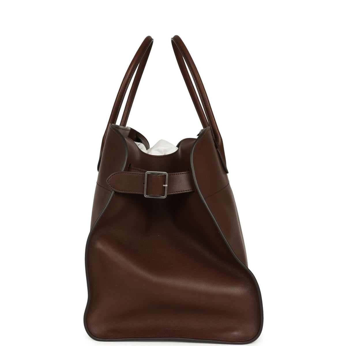 The Row Soft Margaux 17 Bag - Deep Brown Saddle