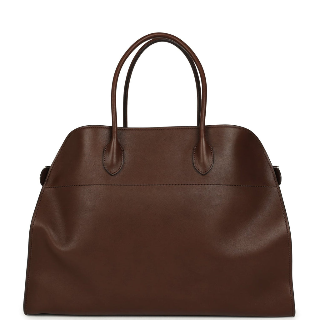 The Row Soft Margaux 17 Bag - Deep Brown Saddle