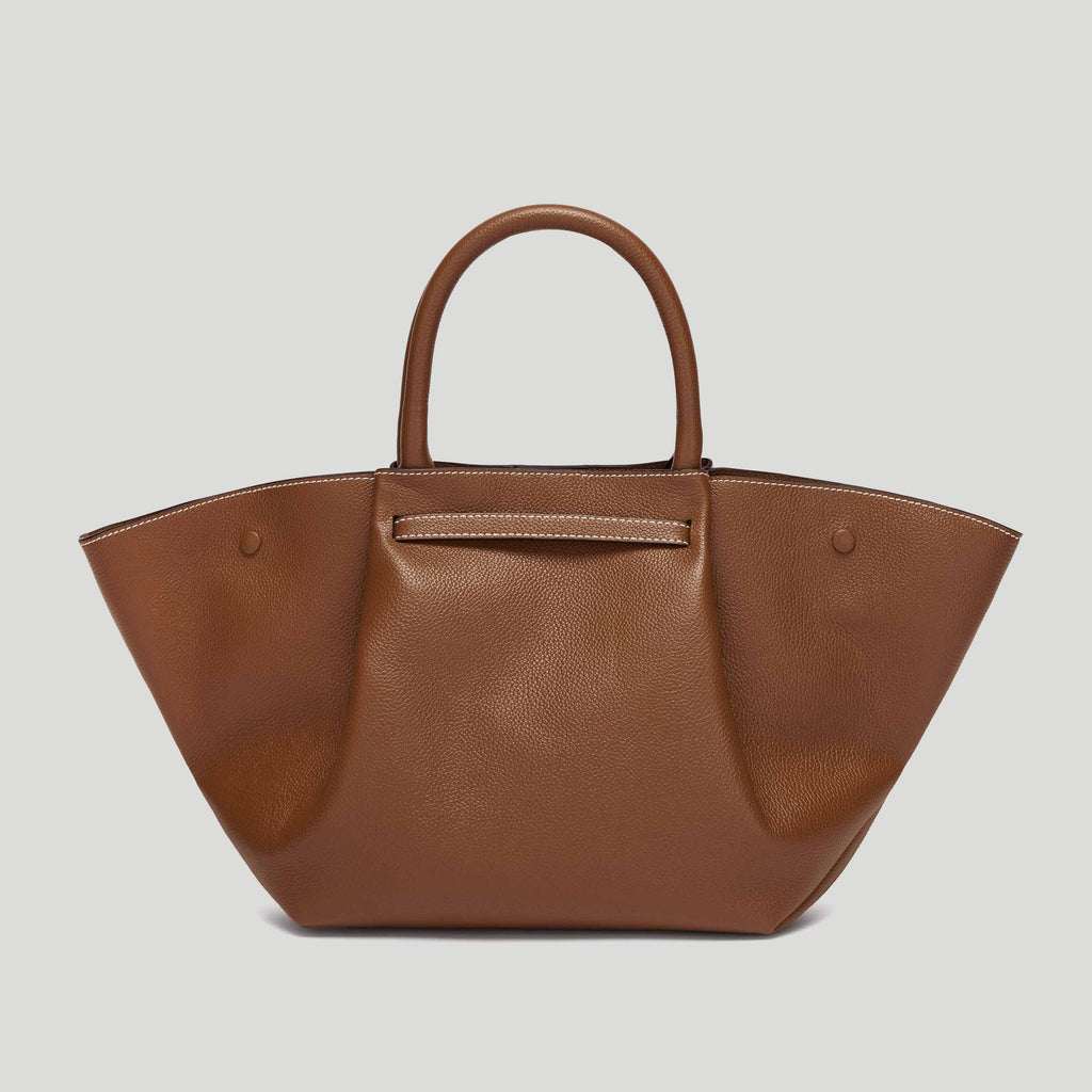 DeMellier The Midi New York - Tan Small Grain / Ecru Stitching