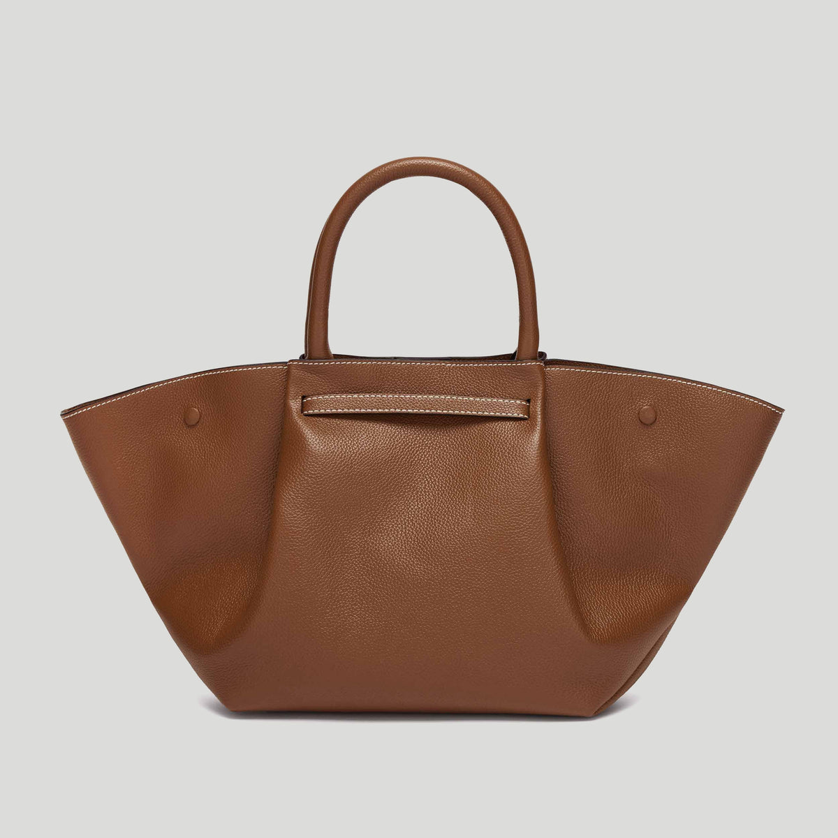 DeMellier The Midi New York - Tan Small Grain / Ecru Stitching