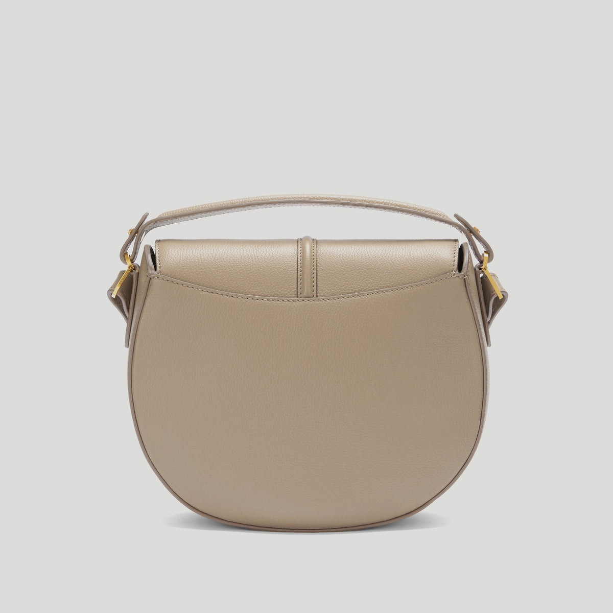 DeMellier The Siena Saddle - Light Taupe Small Grain