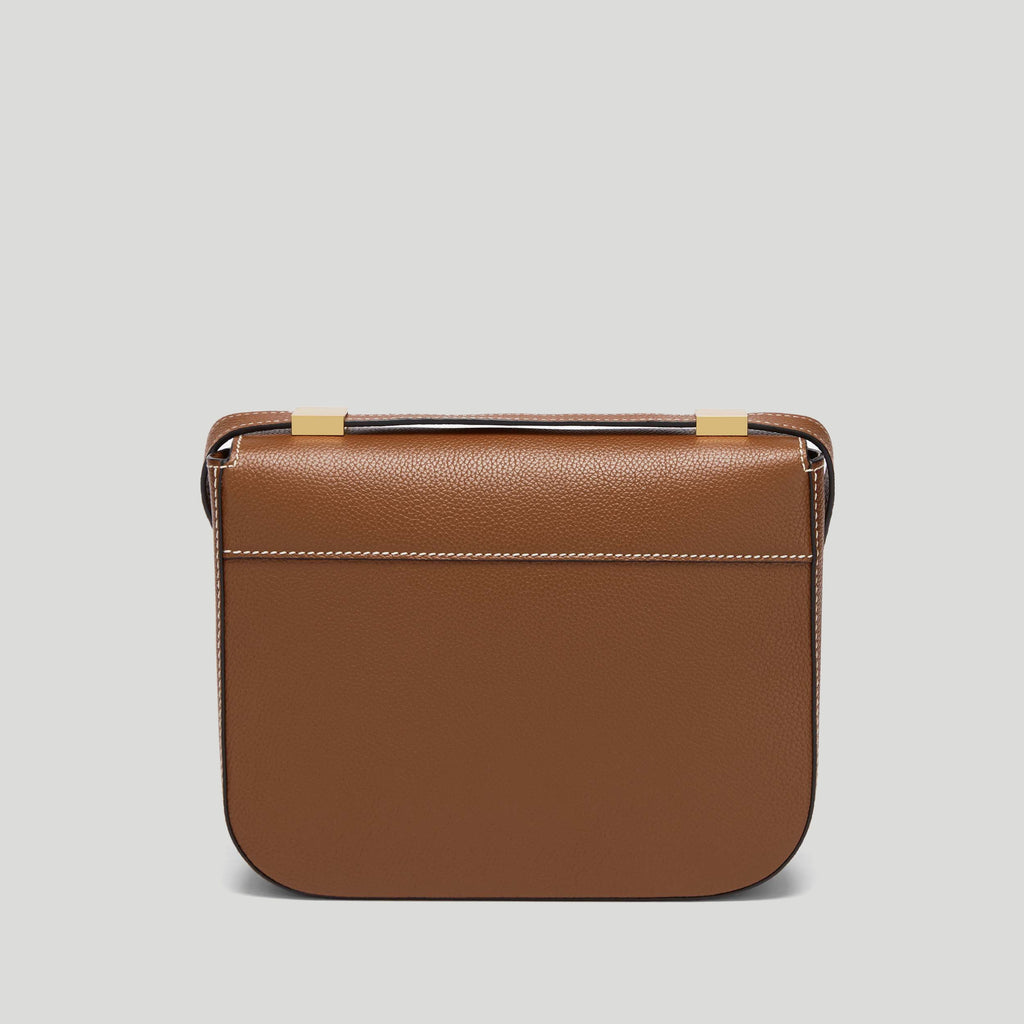 DeMellier The Vancouver - Tan Small Grain / Ecru Stitching
