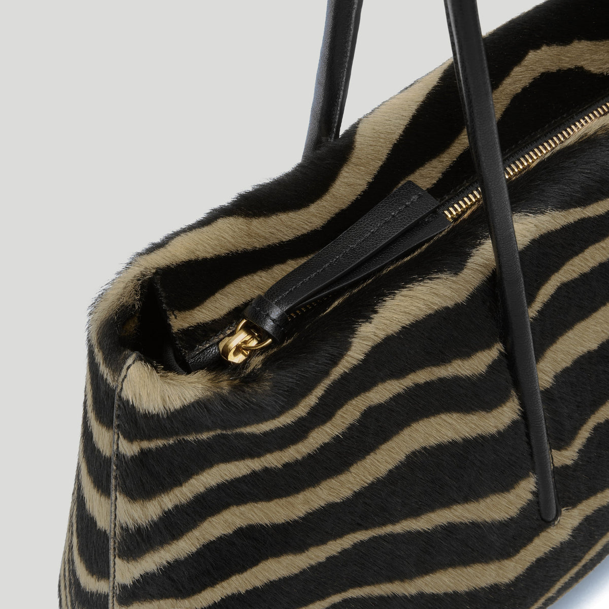 DeMellier The Stockholm Shoulder - Zebra-Effect Hair Calf