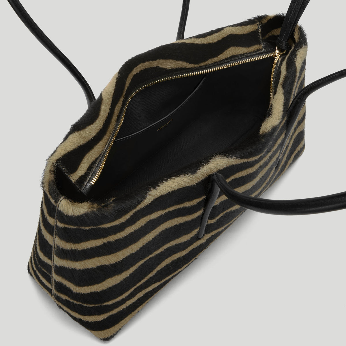 DeMellier The Stockholm Shoulder - Zebra-Effect Hair Calf