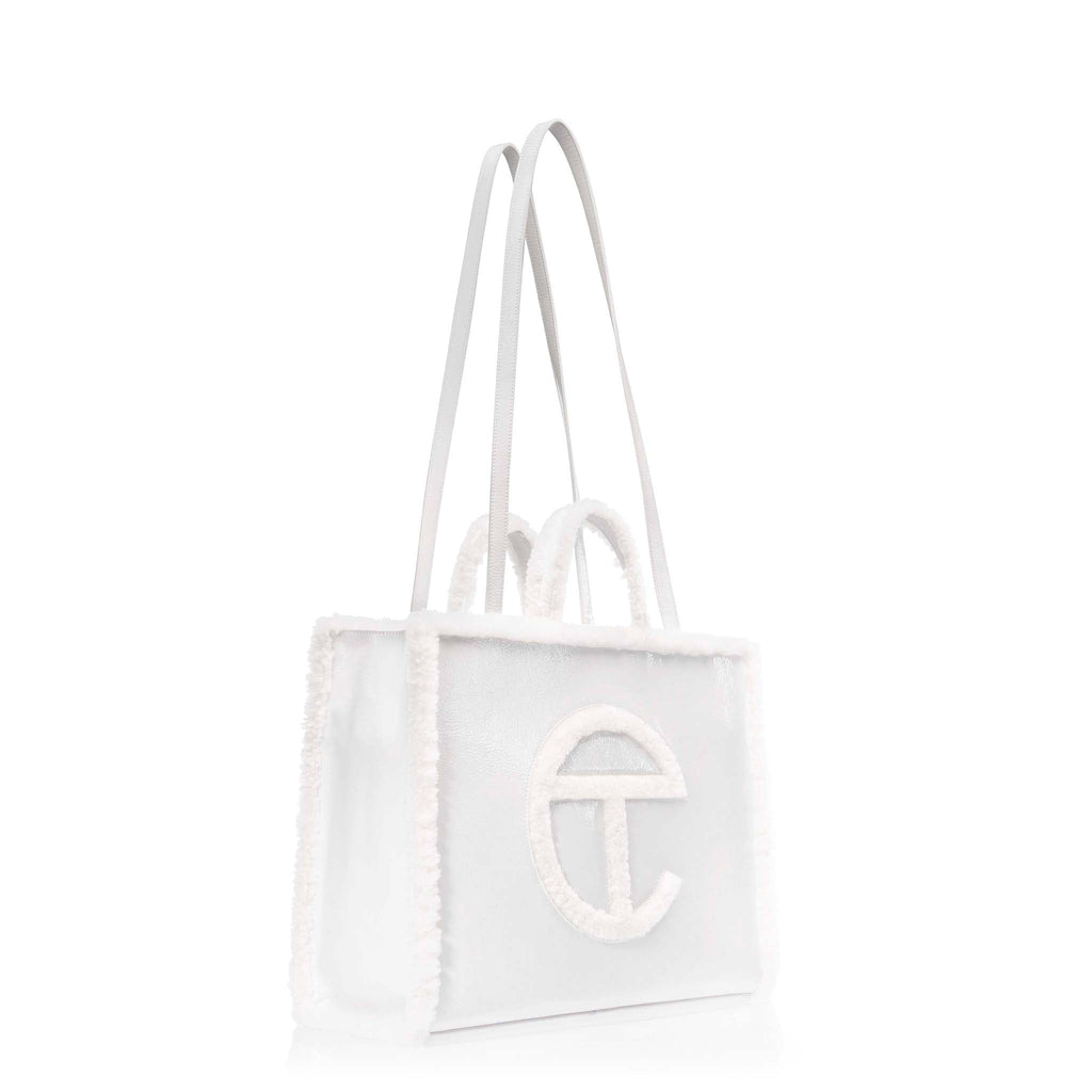 Telfar x UGG Large Crinkle Shopper - White