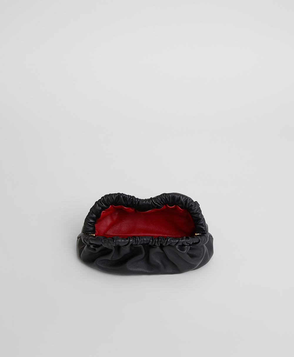 Mansur Gavriel Mini Cloud Clutch - Black / Flamma
