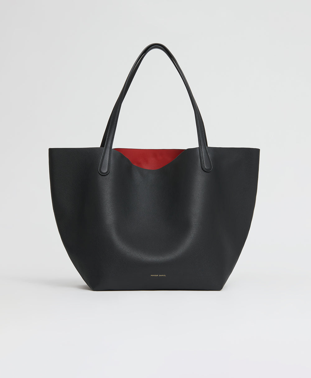 Mansur Gavriel Everyday Soft Tote - Black / Flamma