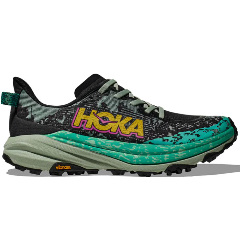 HOKA Speedgoat 6 Women's - Black / Aloe Vera