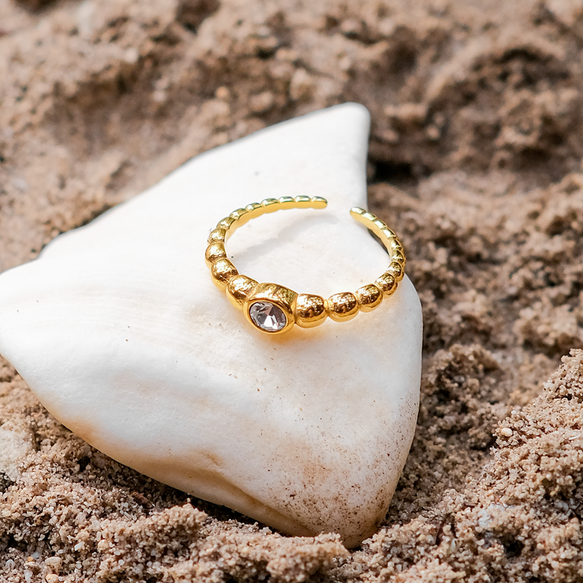 Bague Zennie en or 18 carats ajustable pour femme