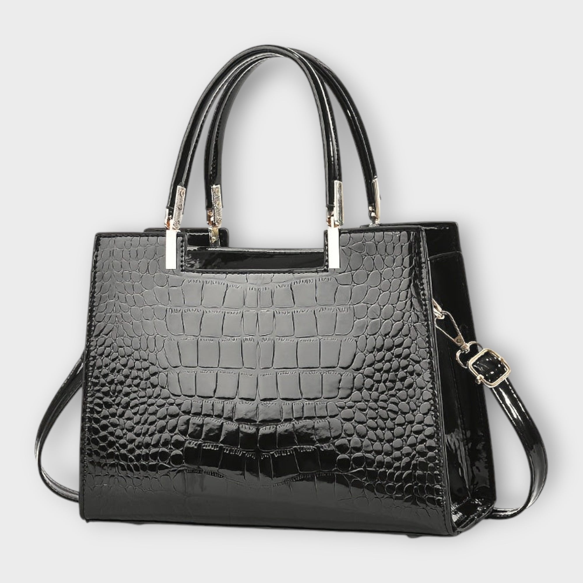 Erain - Sac en cuir de crocodile brillant