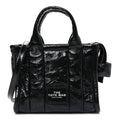 Marc Jacobs The Shiny Crinkled Leather Mini Tote Bag - Black
