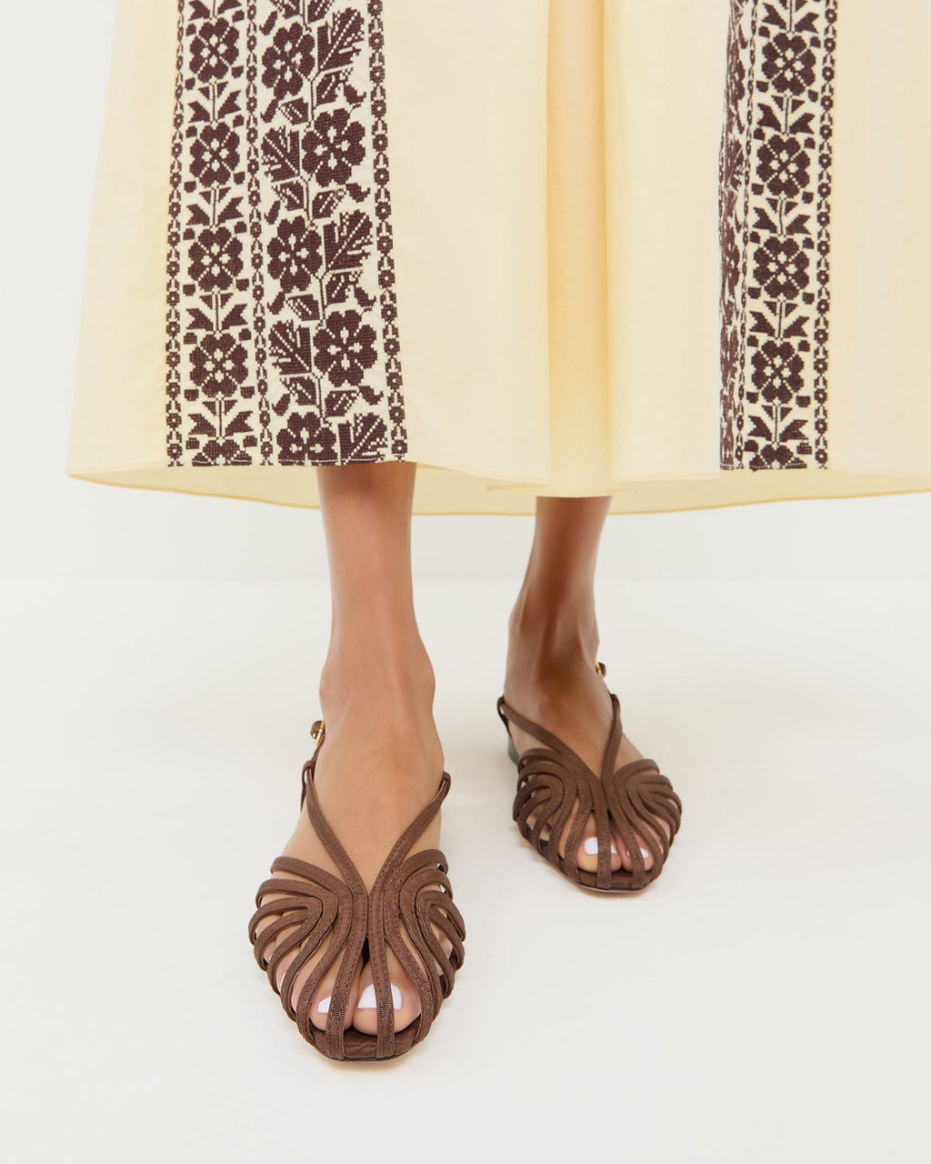 Loeffler Randall Devon Slingback Sandal - Chocolate Moire