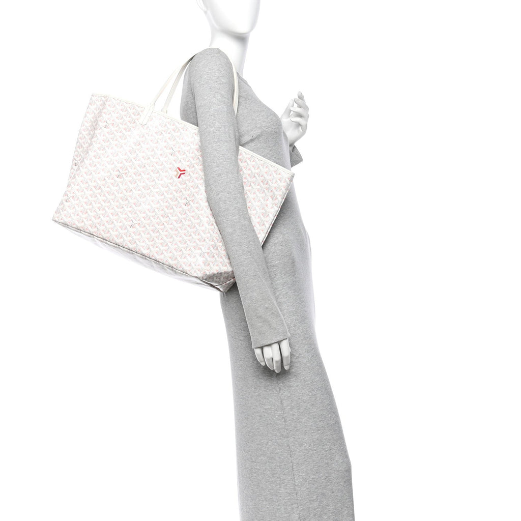 Goyard Saint Louis Claire Voie GM Tote - White / Pink