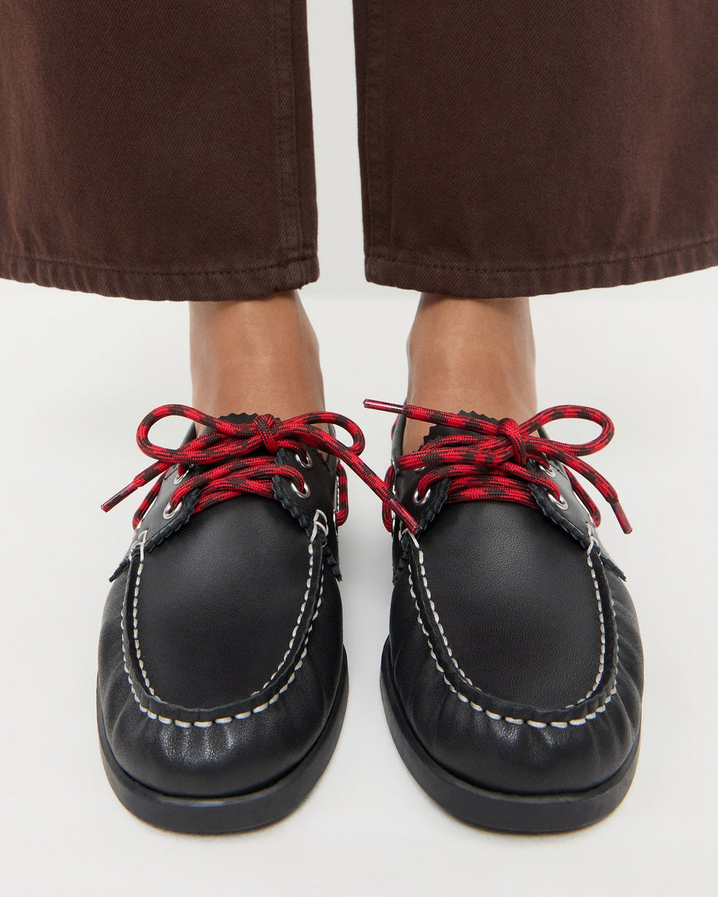 Loeffler Randall Franco Boat Shoe - Black Leather