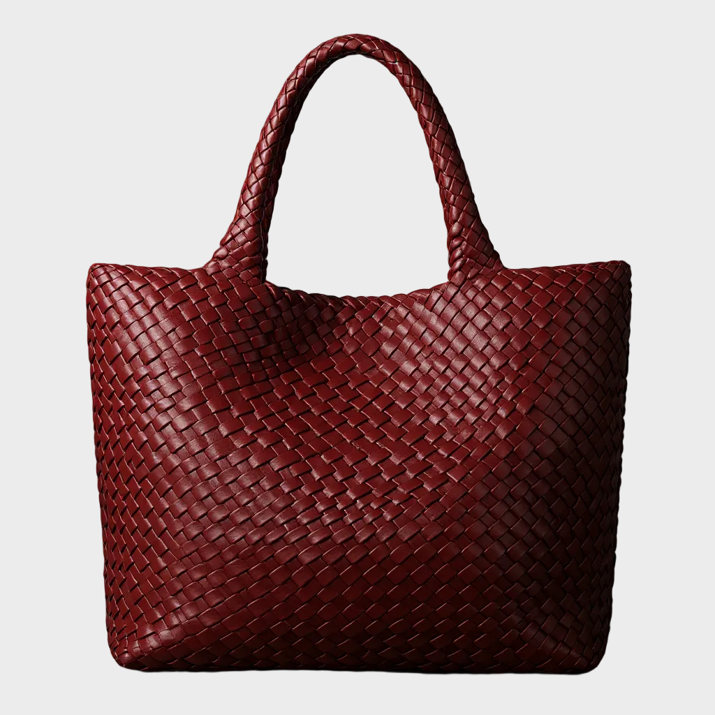Sac cabas en cuir tissé Lana