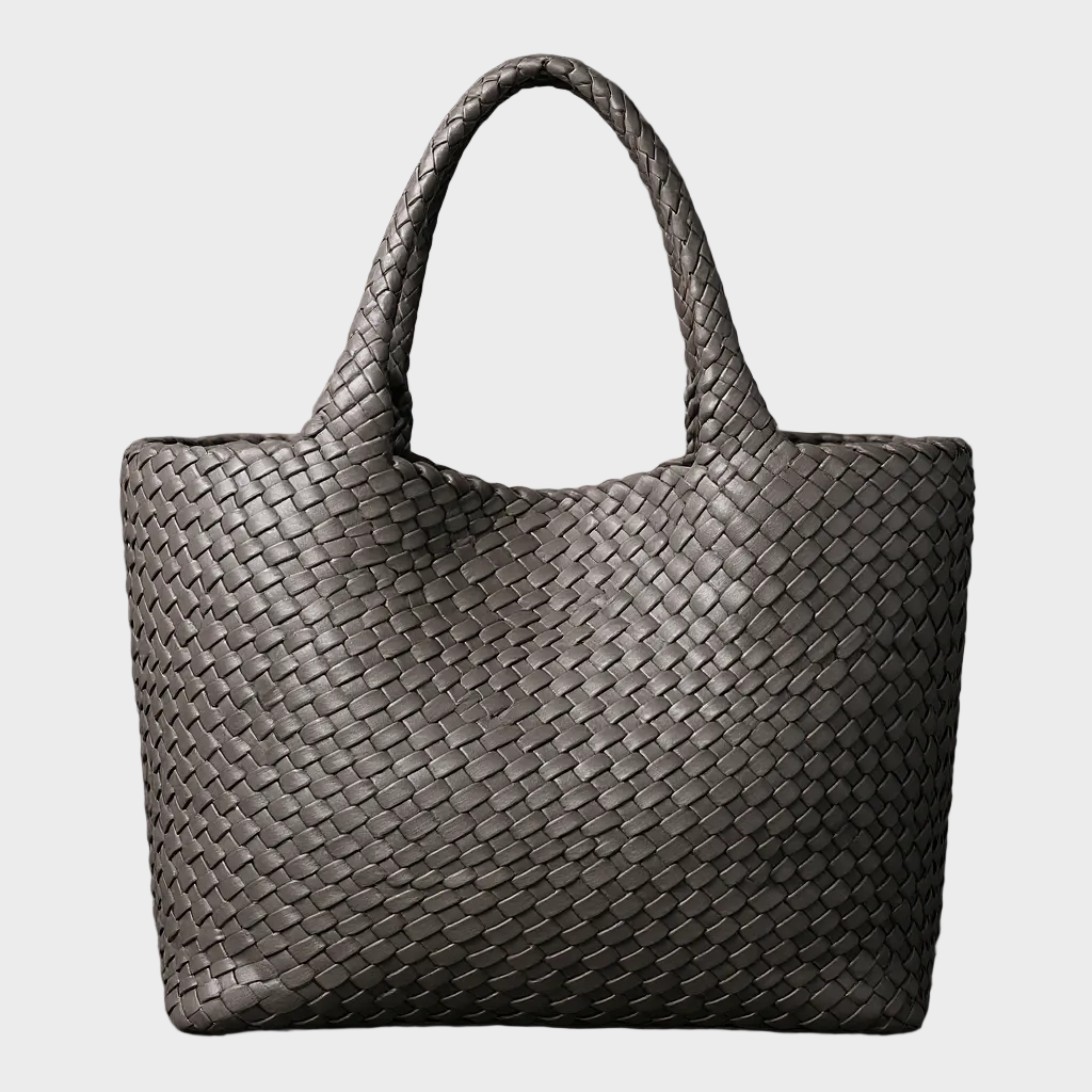 Sac cabas en cuir tissé Lana