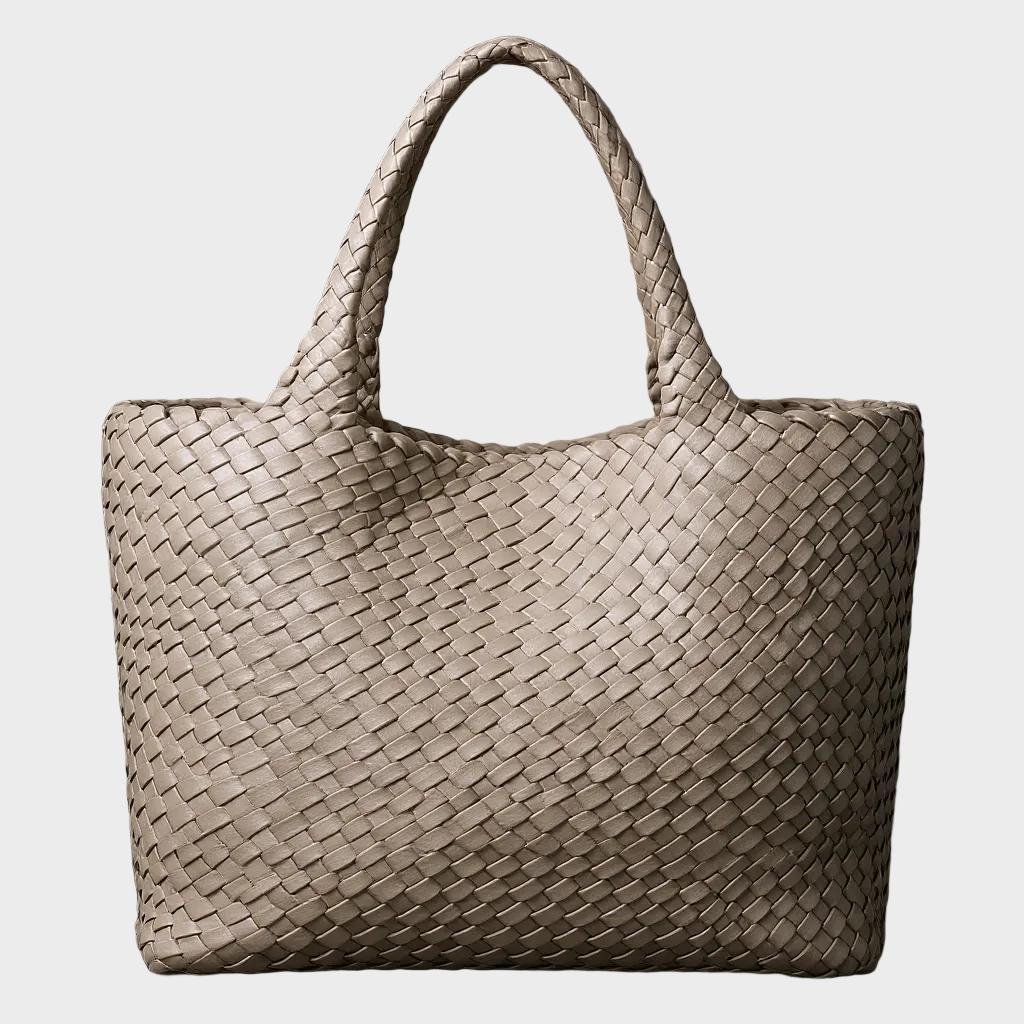 Sac cabas en cuir tissé Lana