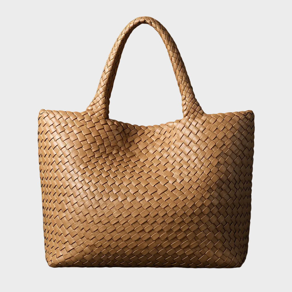 Sac cabas en cuir tissé Lana