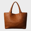 Sac cabas en cuir tissé Lana