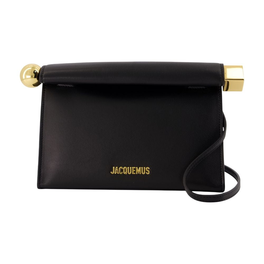 Jacquemus Le Sac Rond Carré Shoulder Bag - Black