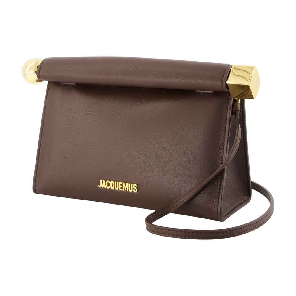 Jacquemus Le Sac Rond Carré Shoulder Bag - Brown
