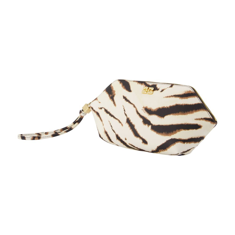 Ganni Bou Clutch - White Zebra