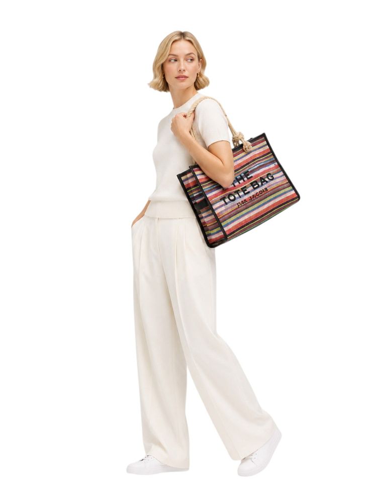 Marc Jacobs The Striped Rope Handle Large Tote Bag - Multicolor