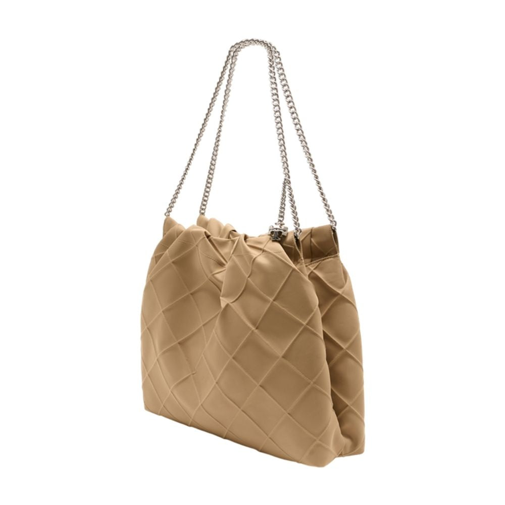 Tory Burch Fleming Nylon Hobo Bag - Beige