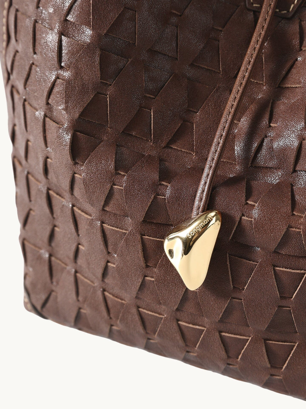Songmont Lattice Bucket Bag - Onyx