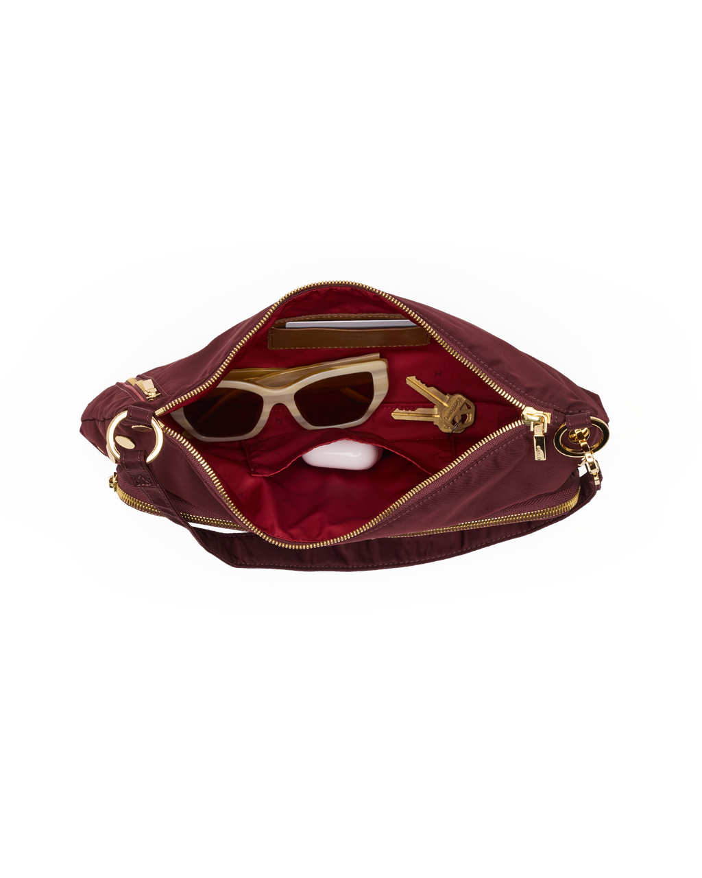 Hammitt Kyle Cargo Medium - Wine Nylon / Gold