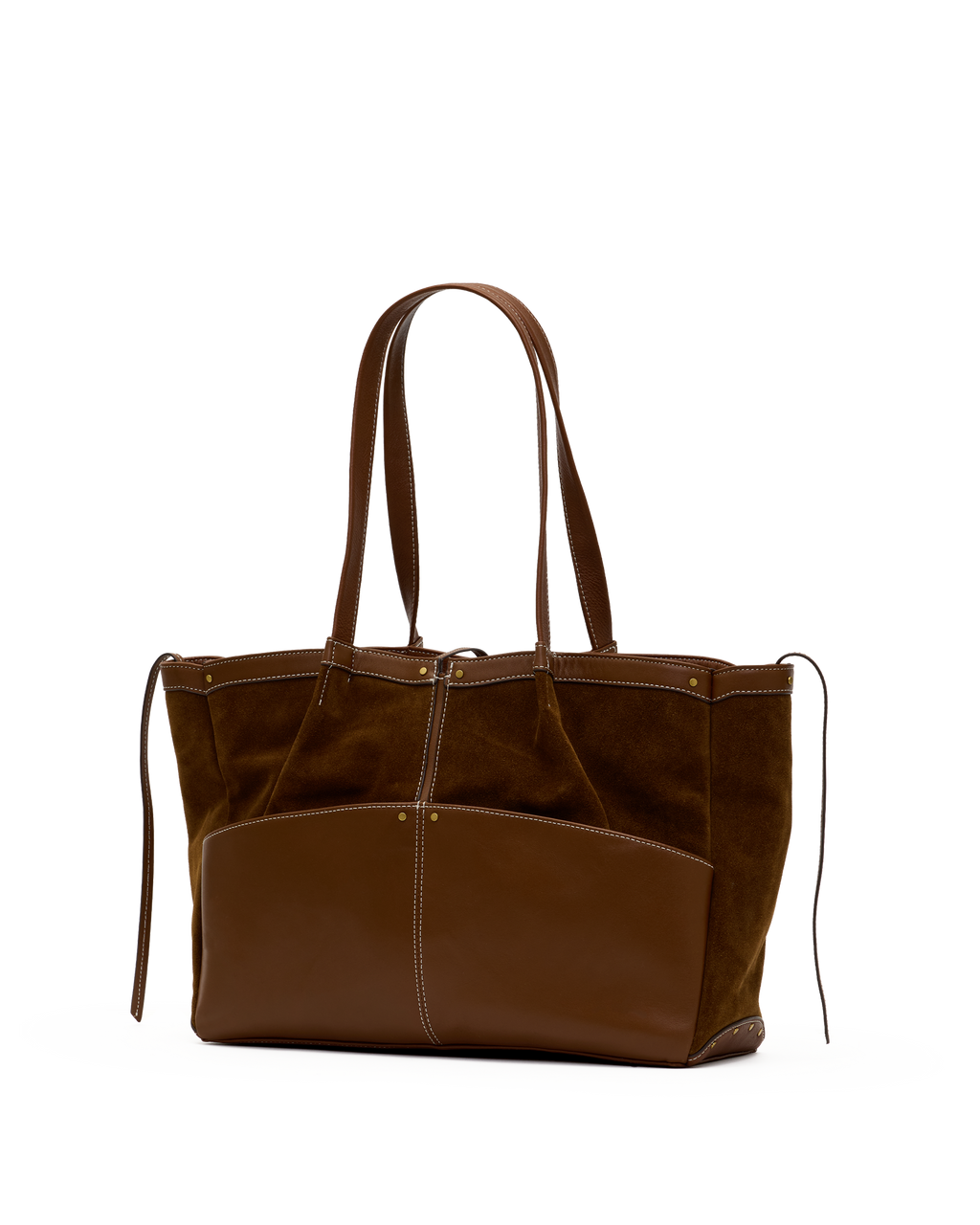 Hammitt Meryl Carryall - Cinnamon Suede / Antique Gold