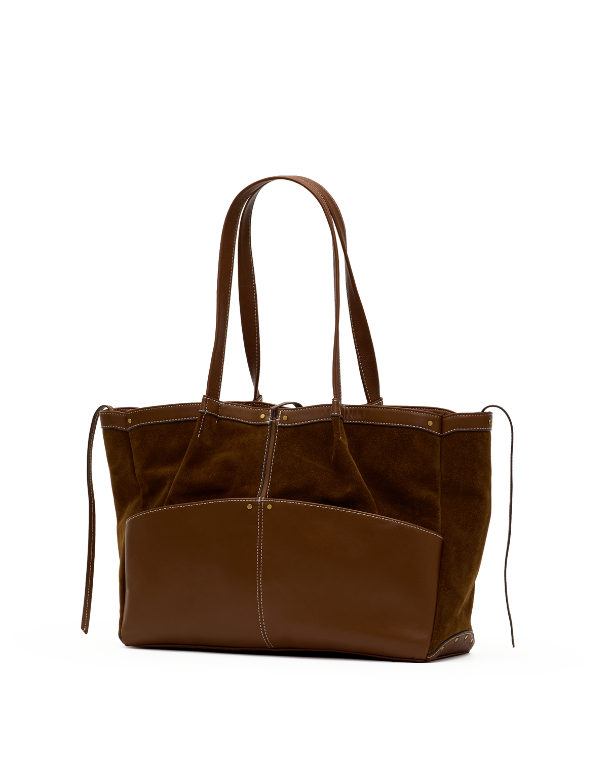 Hammitt Meryl Carryall - Cinnamon Suede / Antique Gold