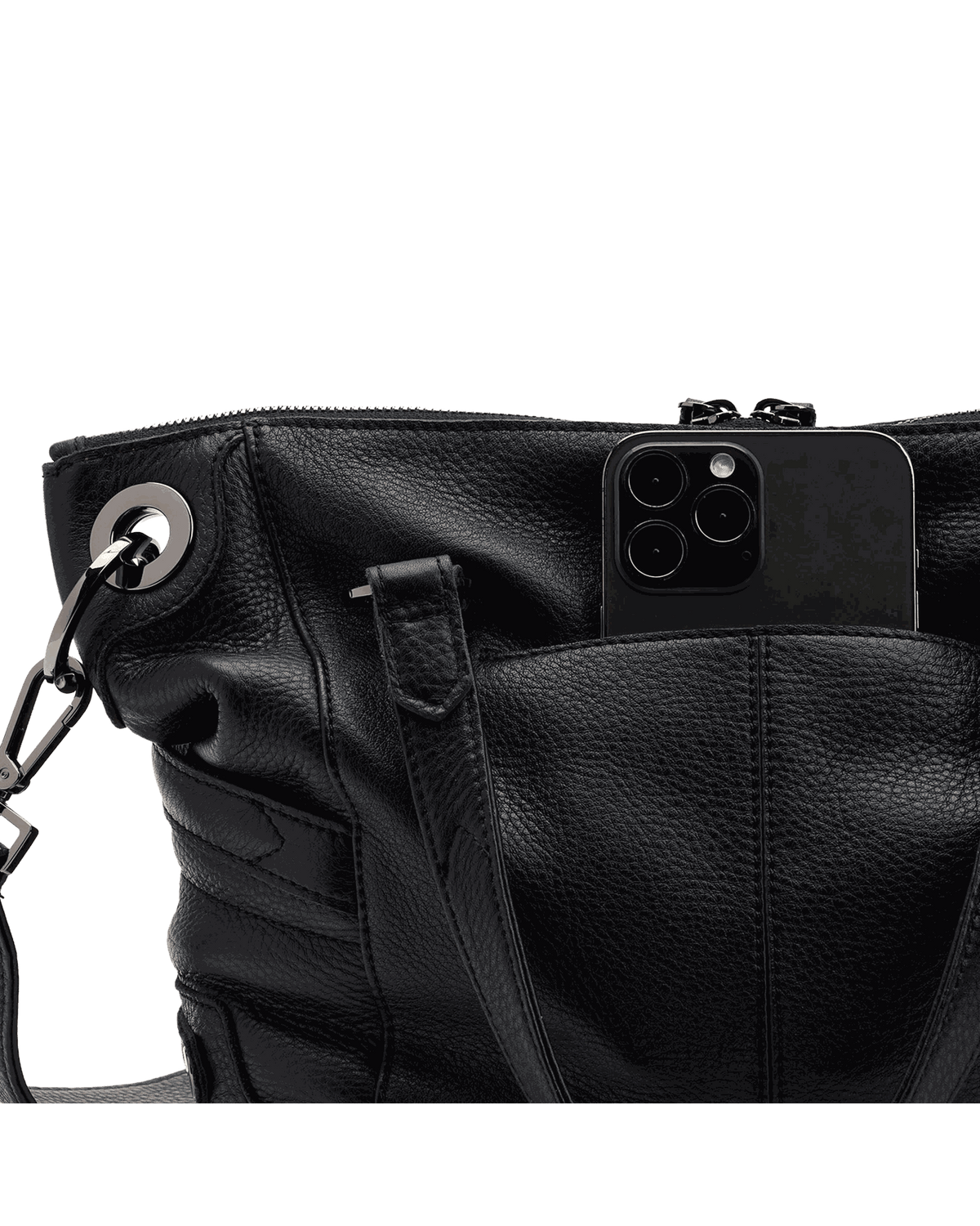 Hammitt Daniel Medium - Moto Black / Gunmetal
