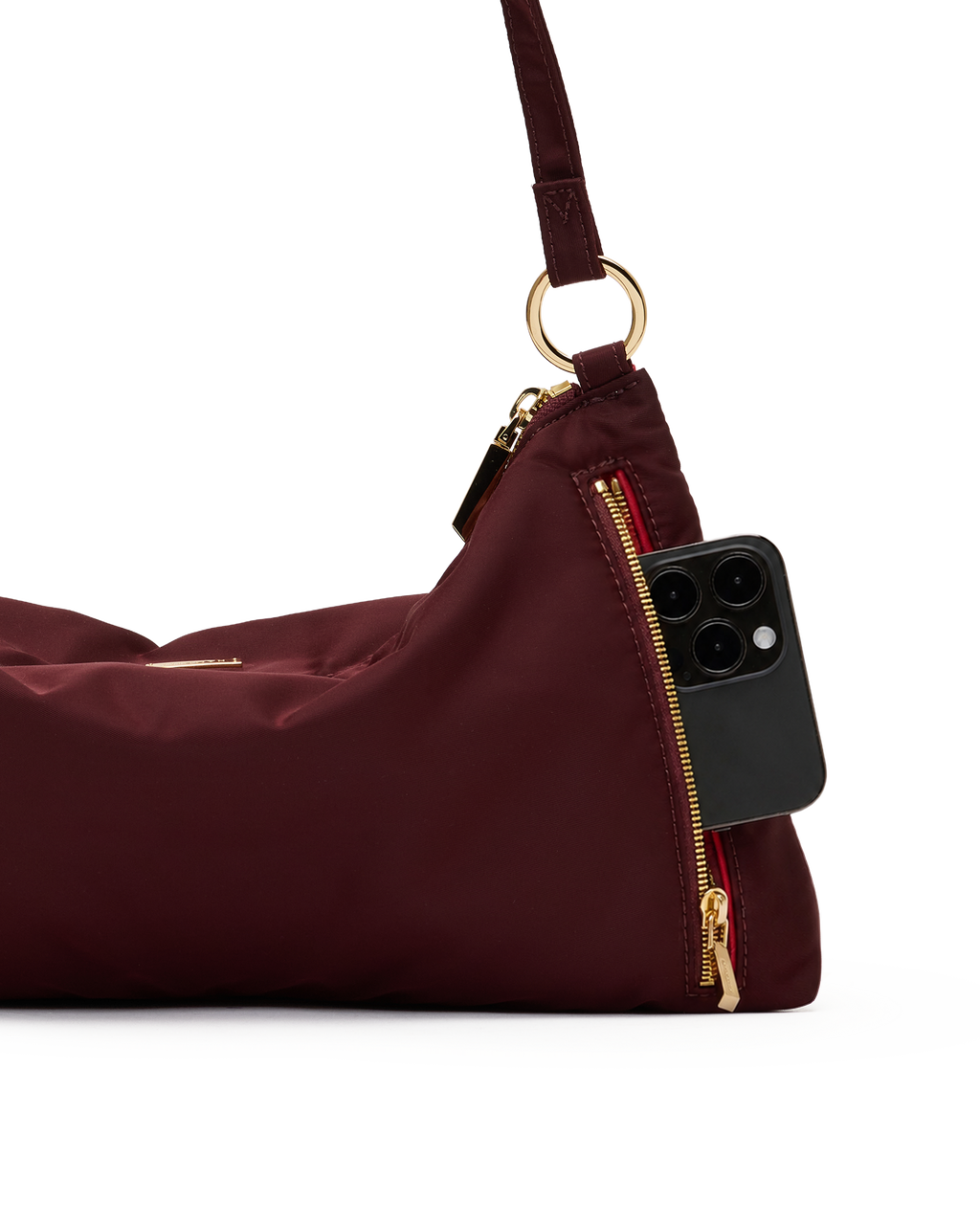 Hammitt Kyle Cargo Medium - Wine Nylon / Gold