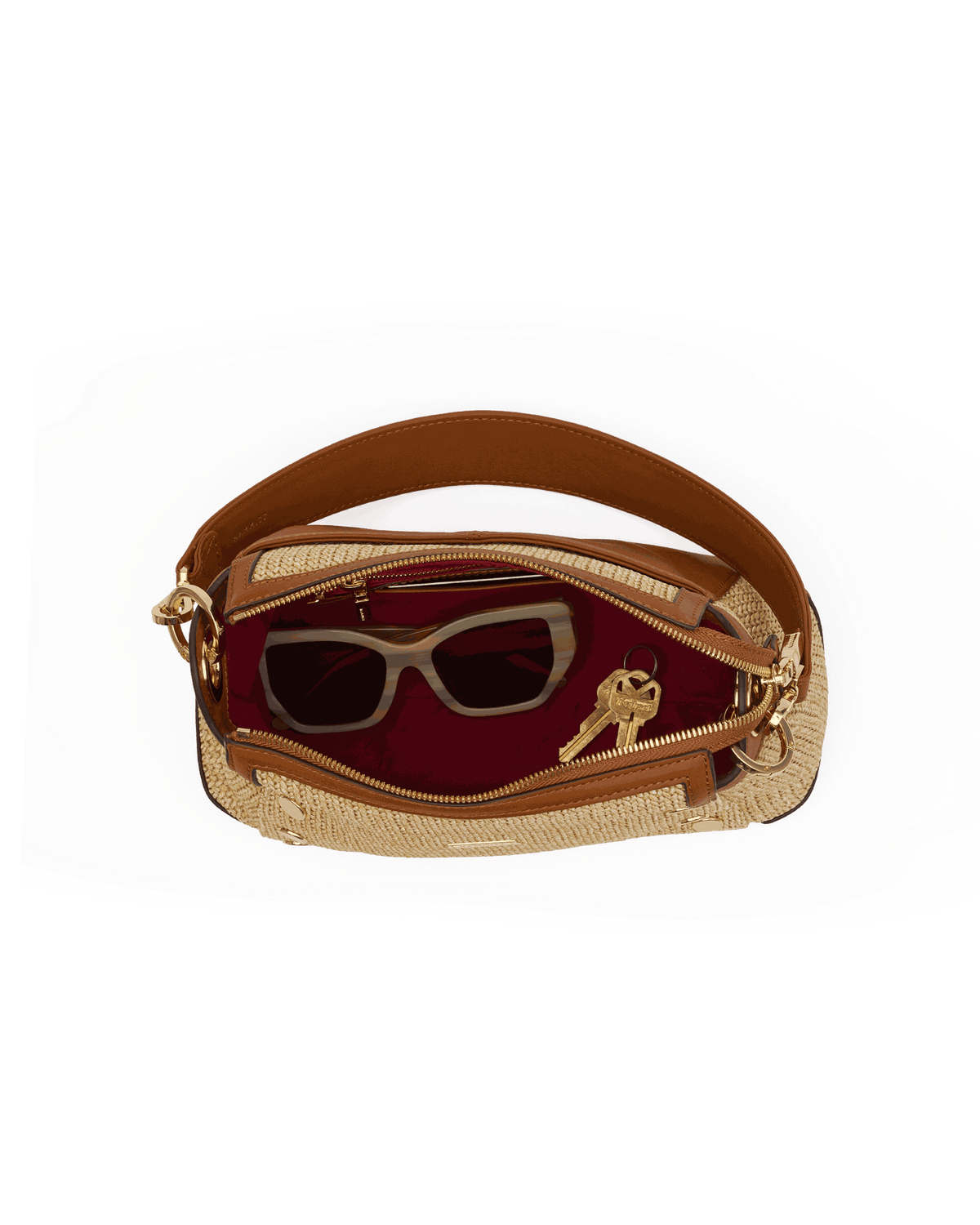 Hammitt Bryant Medium - Cocoa Raffia / Gold