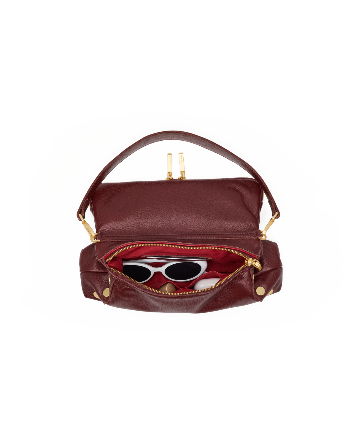 Hammitt Beverly Medium - Cherrywood Pebble / Brushed Gold