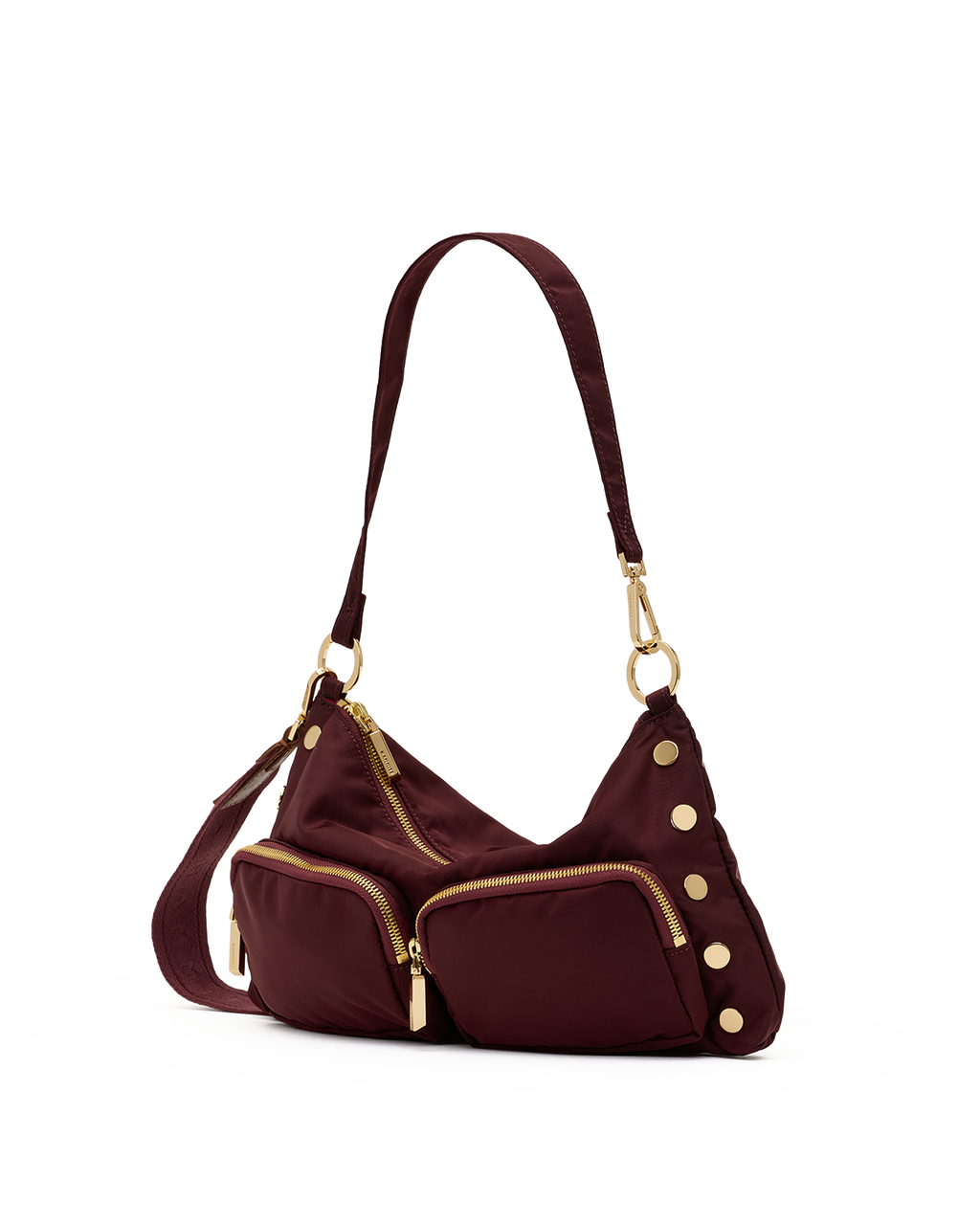 Hammitt Kyle Cargo Medium - Wine Nylon / Gold