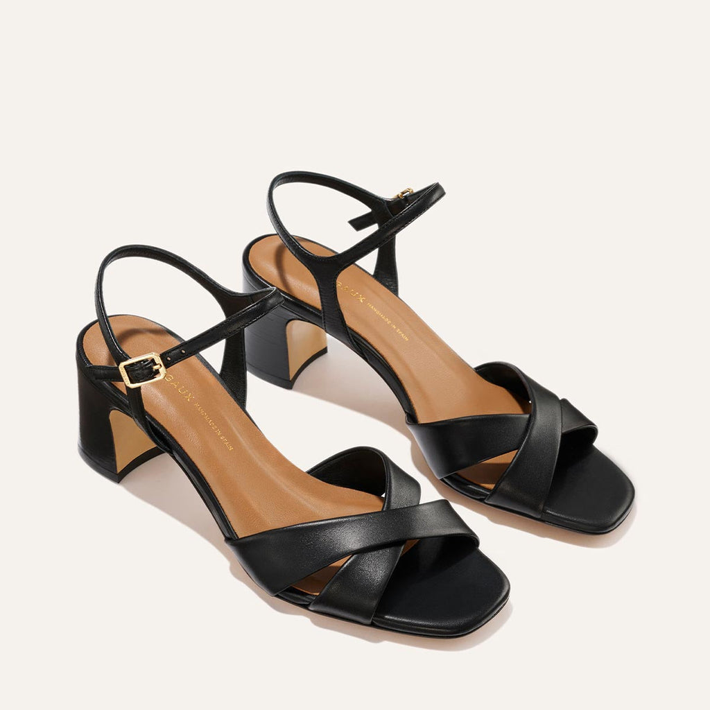 Margaux The Paloma Sandal - Black Nappa