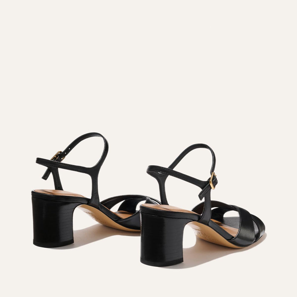 Margaux The Paloma Sandal - Black Nappa