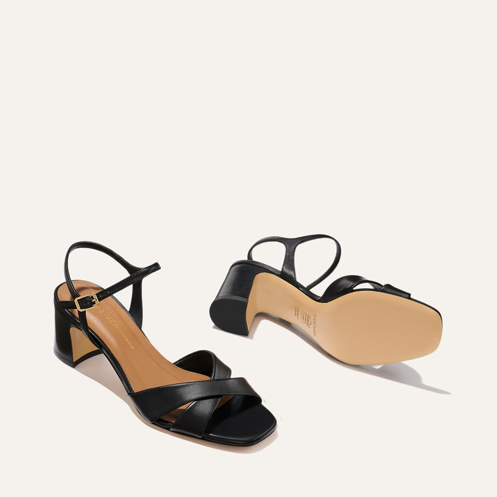 Margaux The Paloma Sandal - Black Nappa