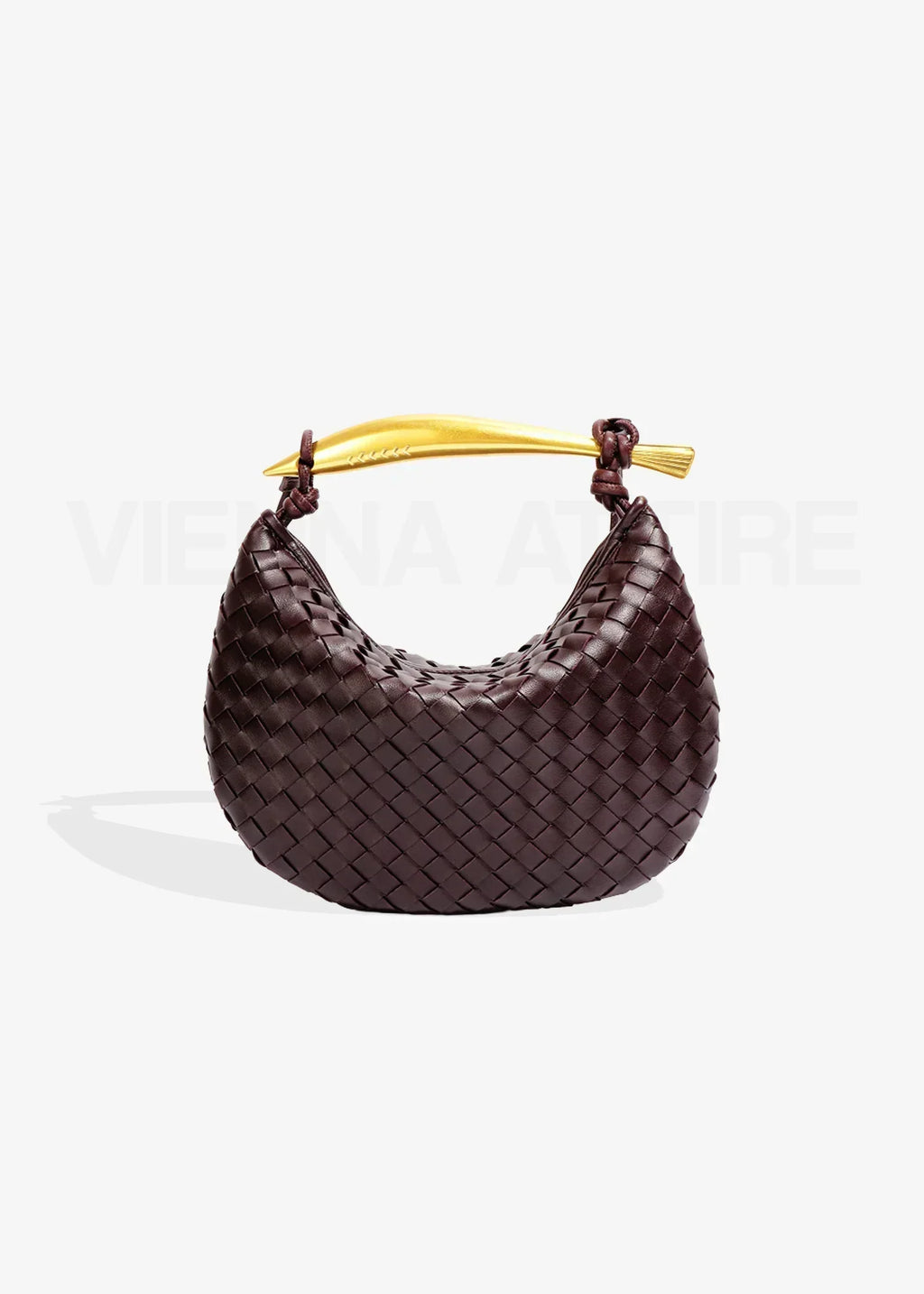 Alexandra – Sac tissé à anse dorée
