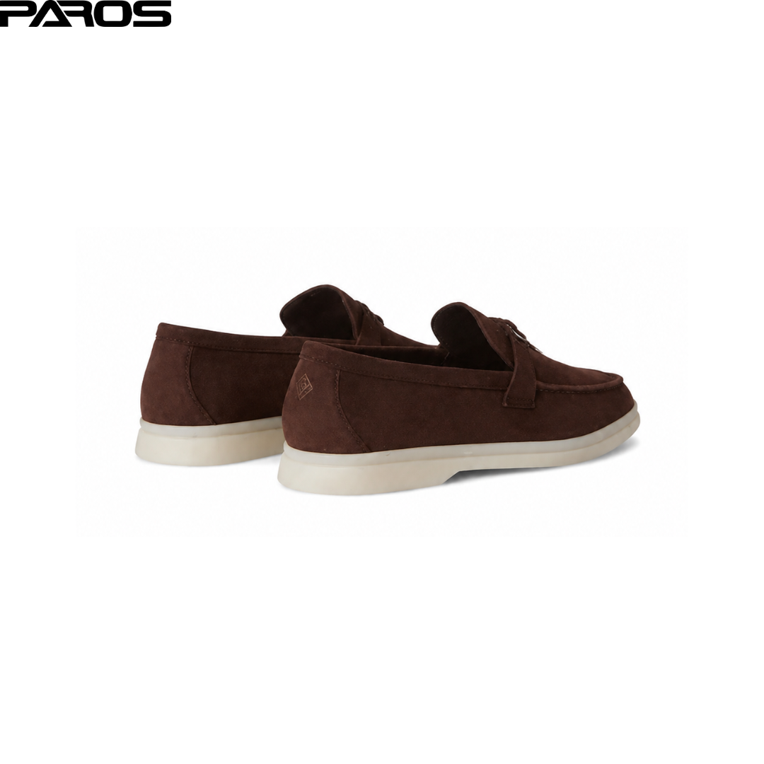 Loro Piana Summer Charms Walk Loafer Suede - Chocolate