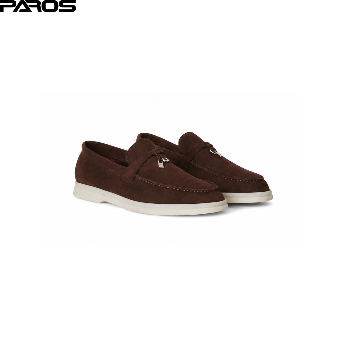 Loro Piana Summer Charms Walk Loafer Suede - Chocolate